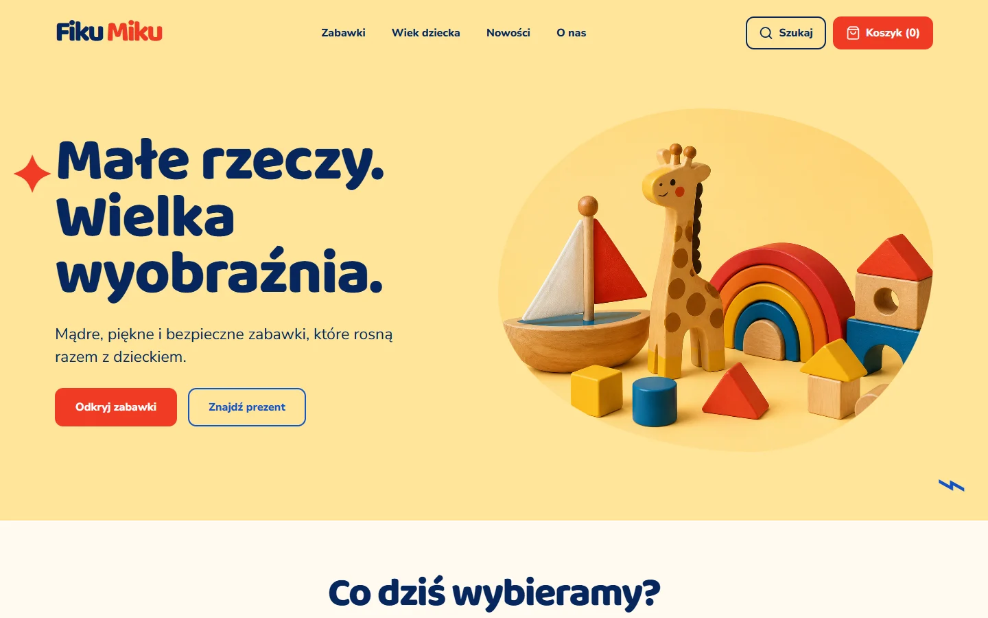FikuMiku — rzeczywisty widok strony